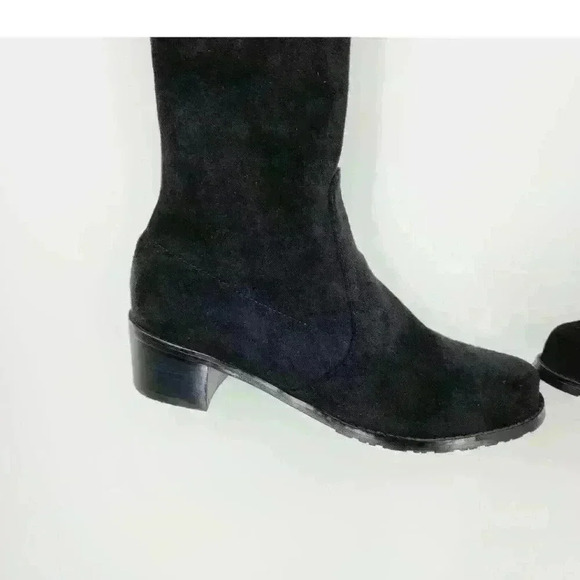 Stuart Weitzman Lowland black  over the knee boots 8 Made in Spain retail $920 - Picture 8 of 12